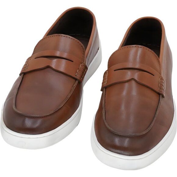 Mens Brown Penny Boat Loafer Casual Shoe US 8 main image 4